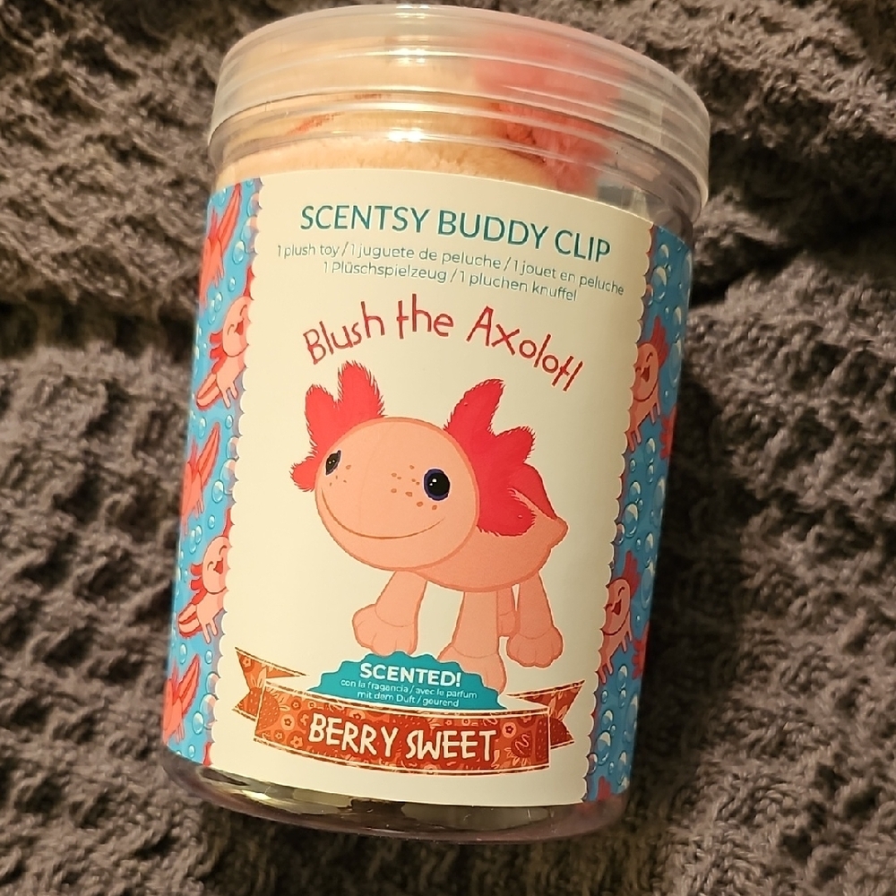 Scentsy Blush the Axolotl Buddy Clip - Berry Sweet Scented